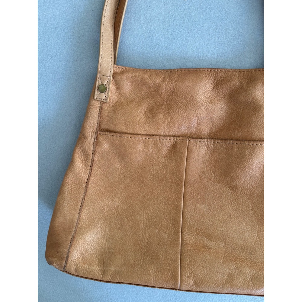 American Leather Co Shoulder Bag Large Tan Honey Leather Hobo Tote - Picture 8 of 14